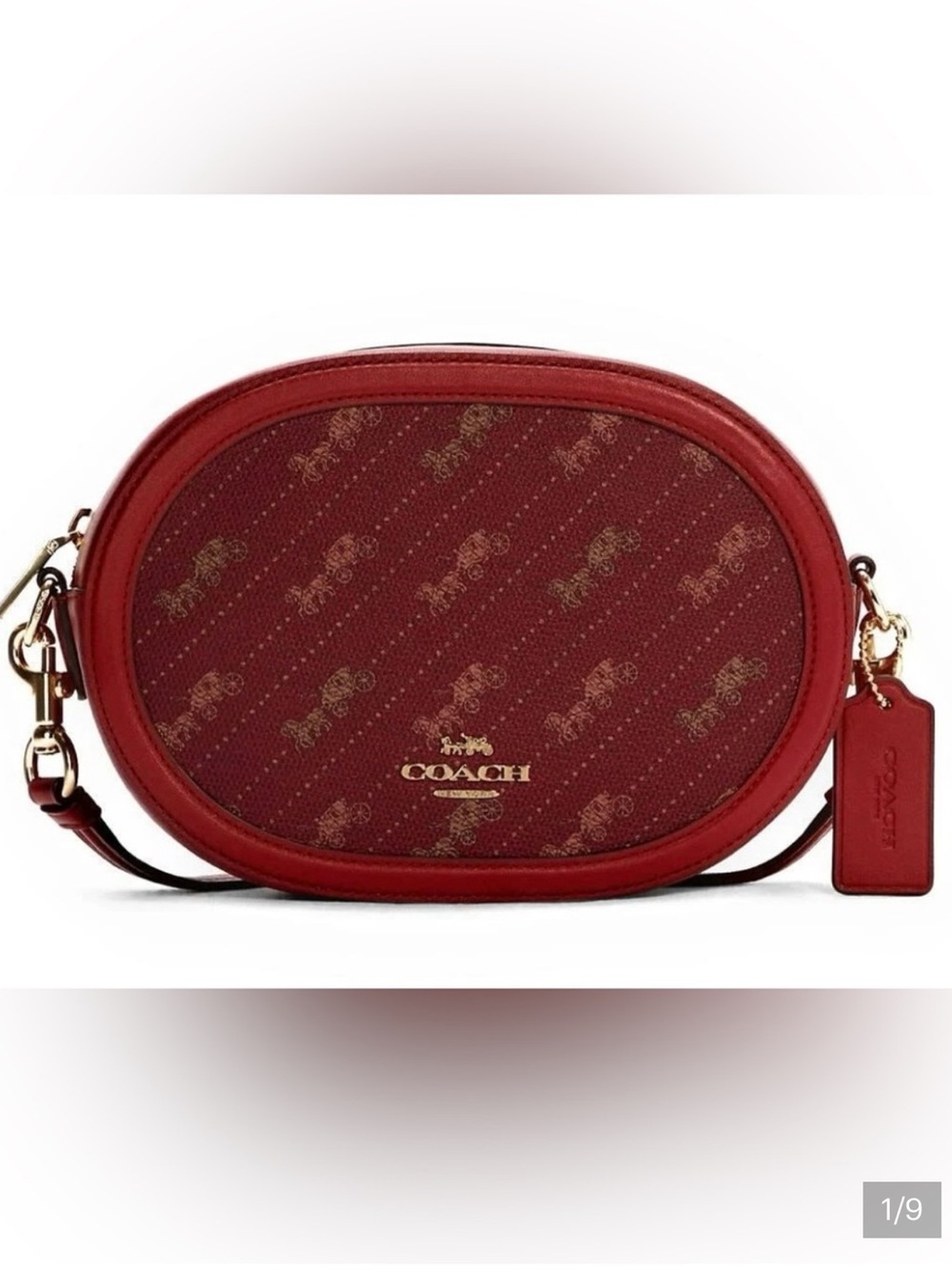 Coach Red Signature Camera Crossbody Bag